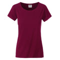 T-shirt Ladies Basic-t bordeaux / XS - personalizzabile con logo