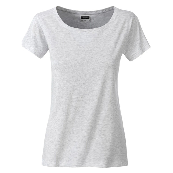 T-shirt Ladies Basic-t grigio / XS - personalizzabile con logo