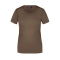 T-shirt Ladies Basic-t marrone / S - personalizzabile con logo
