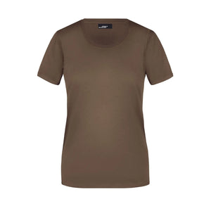 T-shirt Ladies Basic-t marrone / S - personalizzabile con logo