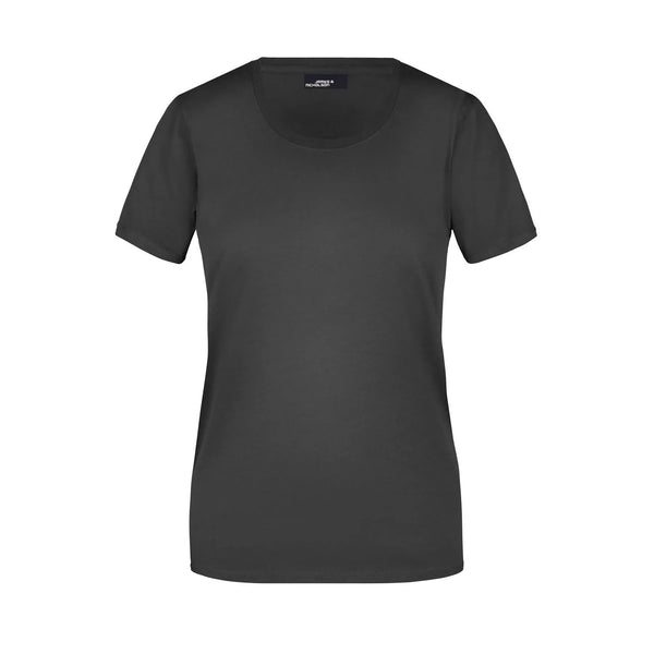 T-shirt Ladies Basic-t nero / S - personalizzabile con logo