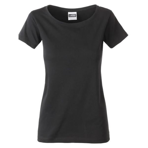 T-shirt Ladies Basic-t nero / XS - personalizzabile con logo