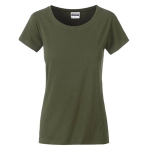 T-shirt Ladies Basic-t olive / XS - personalizzabile con logo