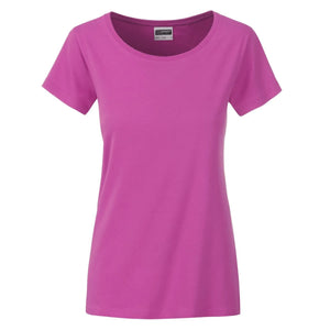 T-shirt Ladies Basic-t rosa / XS - personalizzabile con logo
