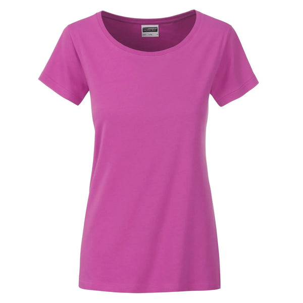 T-shirt Ladies Basic-t rosa / XS - personalizzabile con logo