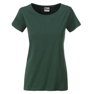 T-shirt Ladies Basic-t verde / XS - personalizzabile con logo