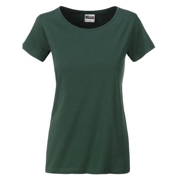 T-shirt Ladies Basic-t verde / XS - personalizzabile con logo
