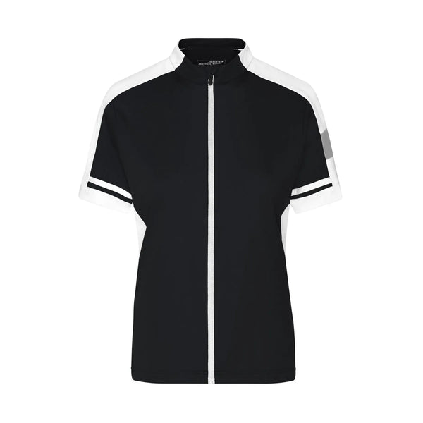 T-shirt Ladies Bike-t Full Zip nero / S - personalizzabile con logo