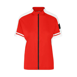 T-shirt Ladies Bike-t Full Zip rosso / S - personalizzabile con logo