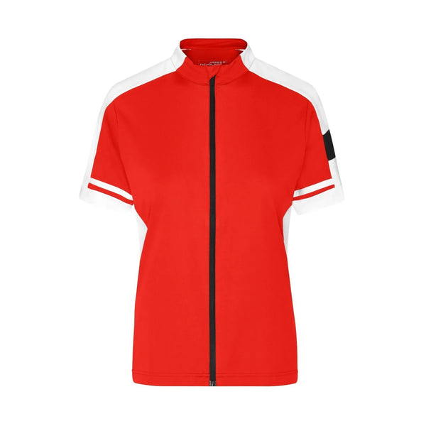 T-shirt Ladies Bike-t Full Zip rosso / S - personalizzabile con logo