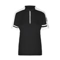 T-shirt Ladies Bike-t Half Zip nero / S - personalizzabile con logo