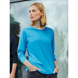 T-shirt Ladies Bio Stretch-maniche lunghe Work - Solid - personalizzabile con logo