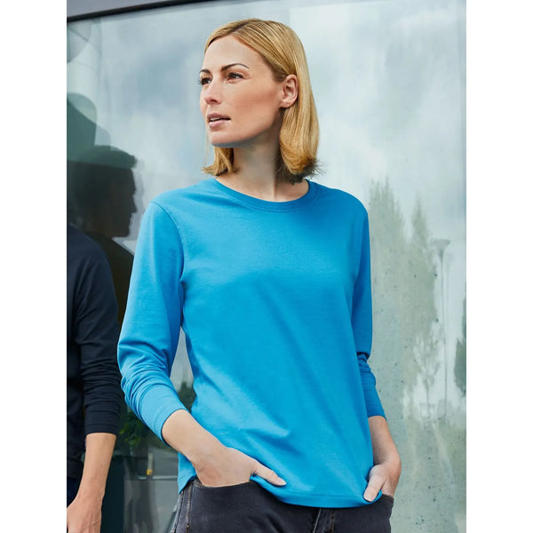 T-shirt Ladies Bio Stretch-maniche lunghe Work - Solid - personalizzabile con logo