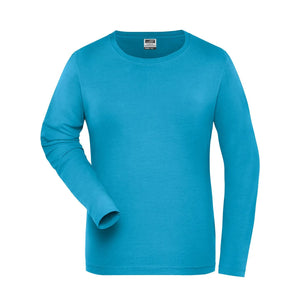 T-shirt Ladies Bio Stretch-maniche lunghe Work - Solid - personalizzabile con logo