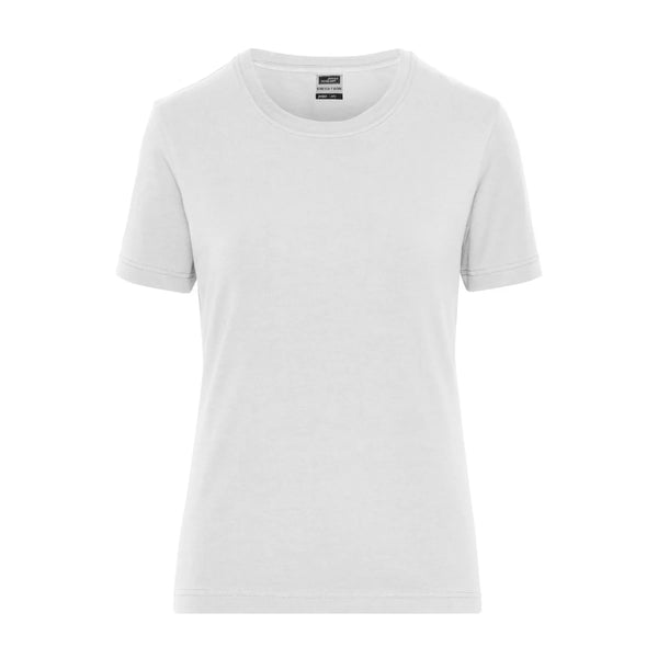 T-shirt Ladies Bio Stretch-t Work - Solid bianco / XS - personalizzabile con logo