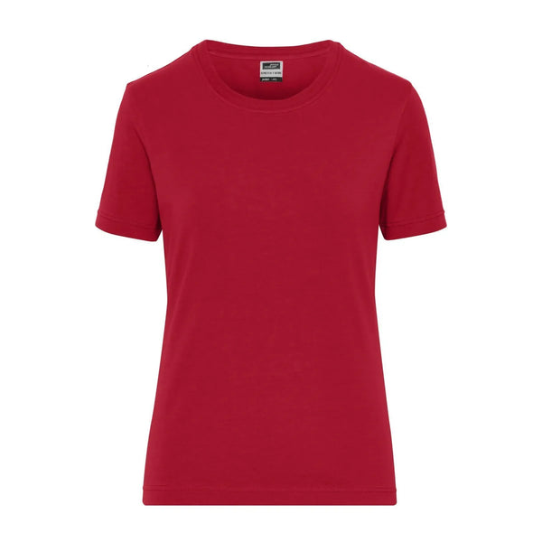 T-shirt Ladies Bio Stretch-t Work - Solid rosso / XS - personalizzabile con logo