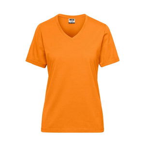 T-shirt Ladies Bio Workwear arancione / XS - personalizzabile con logo