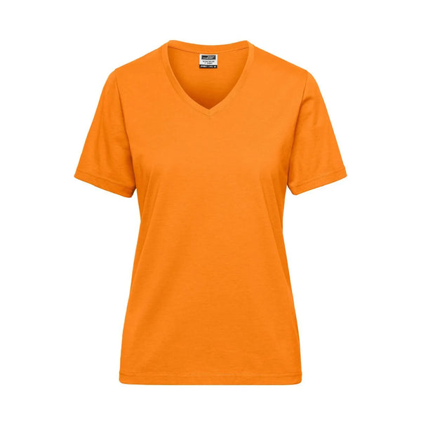 T-shirt Ladies Bio Workwear arancione / XS - personalizzabile con logo