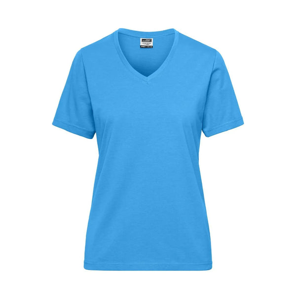 T-shirt Ladies Bio Workwear azzurro / XS - personalizzabile con logo