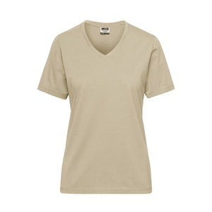 T-shirt Ladies Bio Workwear beige / XS - personalizzabile con logo