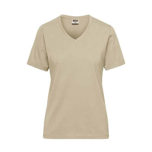 T-shirt Ladies Bio Workwear beige / XS - personalizzabile con logo