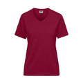 T-shirt Ladies Bio Workwear bordeaux / XS - personalizzabile con logo