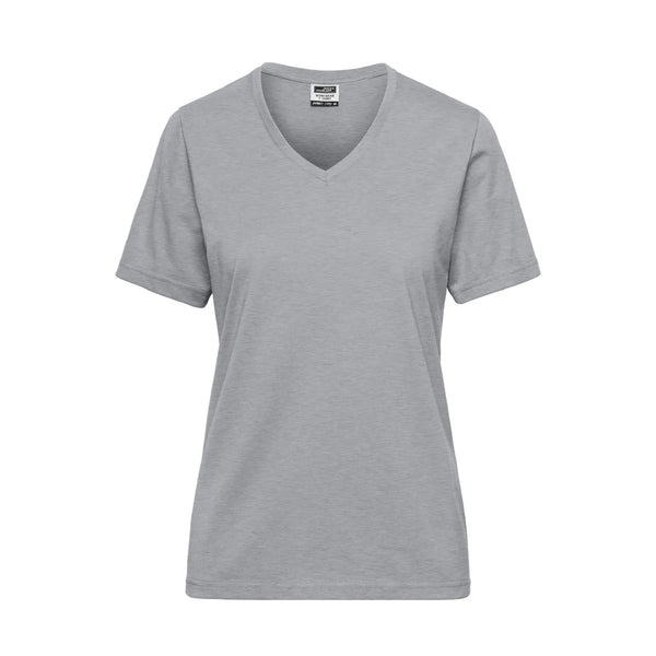 T-shirt Ladies Bio Workwear grey-heather / XS - personalizzabile con logo