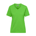 T-shirt Ladies Bio Workwear lime-green / XS - personalizzabile con logo