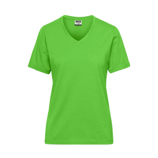 T-shirt Ladies Bio Workwear lime-green / XS - personalizzabile con logo