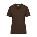 T-shirt Ladies Bio Workwear marrone / XS - personalizzabile con logo