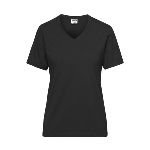 T-shirt Ladies Bio Workwear nero / XS - personalizzabile con logo