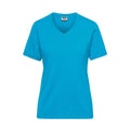 T-shirt Ladies Bio Workwear turquoise / XS - personalizzabile con logo