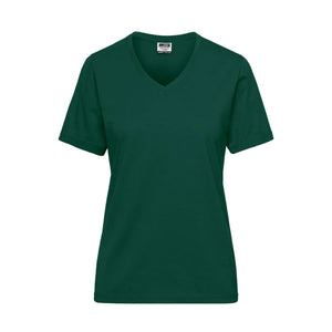 T-shirt Ladies Bio Workwear verde / XS - personalizzabile con logo