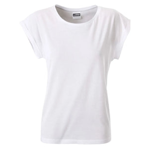 T-shirt Ladies Casual-t bianco / XS - personalizzabile con logo