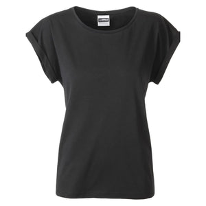 T-shirt Ladies Casual-t nero / XS - personalizzabile con logo