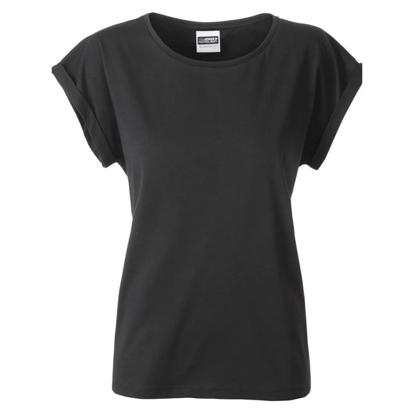 T-shirt Ladies Casual-t nero / XS - personalizzabile con logo