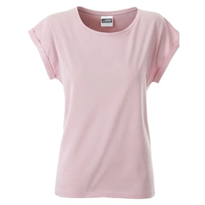 T-shirt Ladies Casual-t rosa / XS - personalizzabile con logo