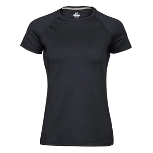 T-shirt Ladies cooldry tee nero / S - personalizzabile con logo