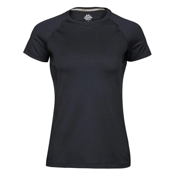 T-shirt Ladies cooldry tee nero / S - personalizzabile con logo