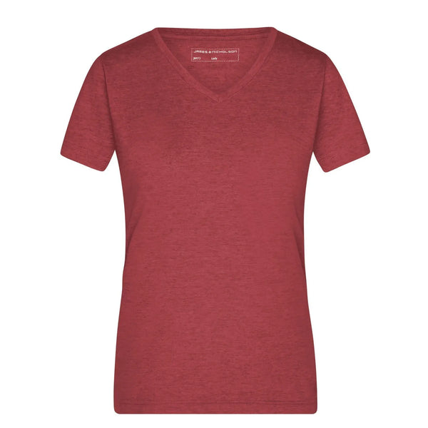 T-shirt Ladies Heather bordeaux / S - personalizzabile con logo