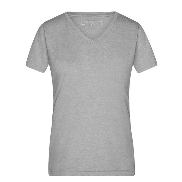 T-shirt Ladies Heather grigio / S - personalizzabile con logo