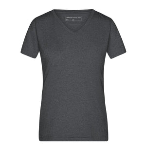 T-shirt Ladies Heather nero / S - personalizzabile con logo