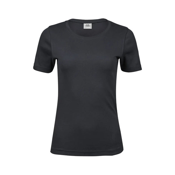 T-shirt Ladies Interlock Tee grigio / S - personalizzabile con logo