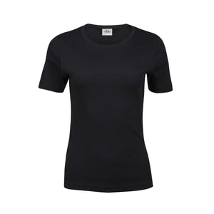 T-shirt Ladies Interlock Tee nero / S - personalizzabile con logo