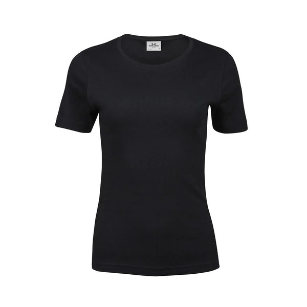T-shirt Ladies Interlock Tee nero / S - personalizzabile con logo