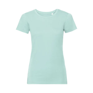 T-shirt Ladies Pure Organic azzurro / XS - personalizzabile con logo