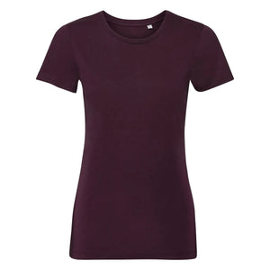 T-shirt Ladies Pure Organic bordeaux / XS - personalizzabile con logo