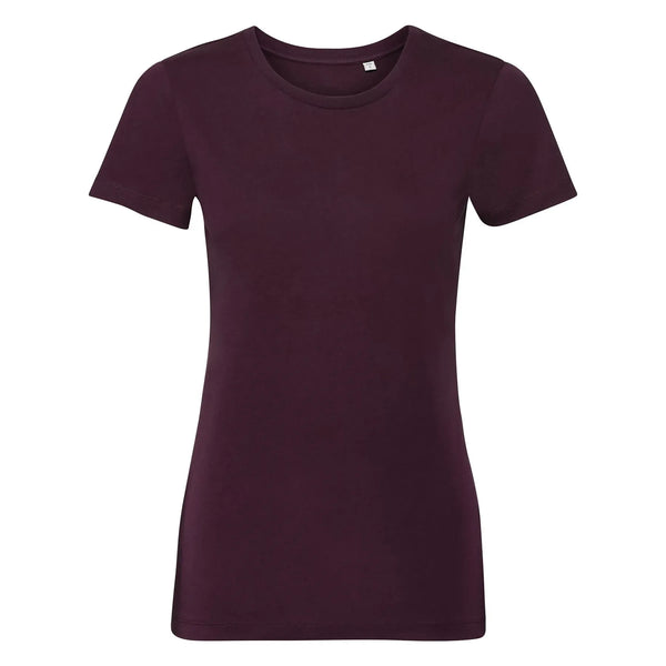 T-shirt Ladies Pure Organic bordeaux / XS - personalizzabile con logo