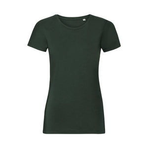 T-shirt Ladies Pure Organic verde / XS - personalizzabile con logo