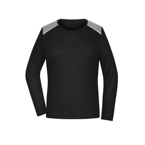 T-shirt Ladies Running Shirt maniche lunghe Grs nero / XS - personalizzabile con logo
